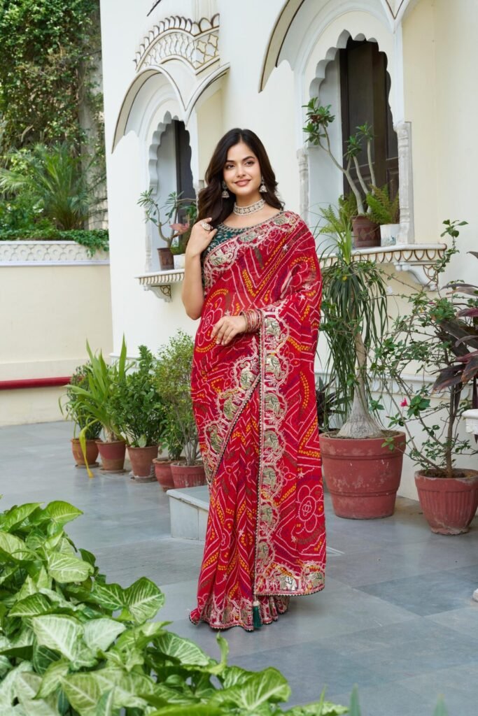 Saree Pure bandhej