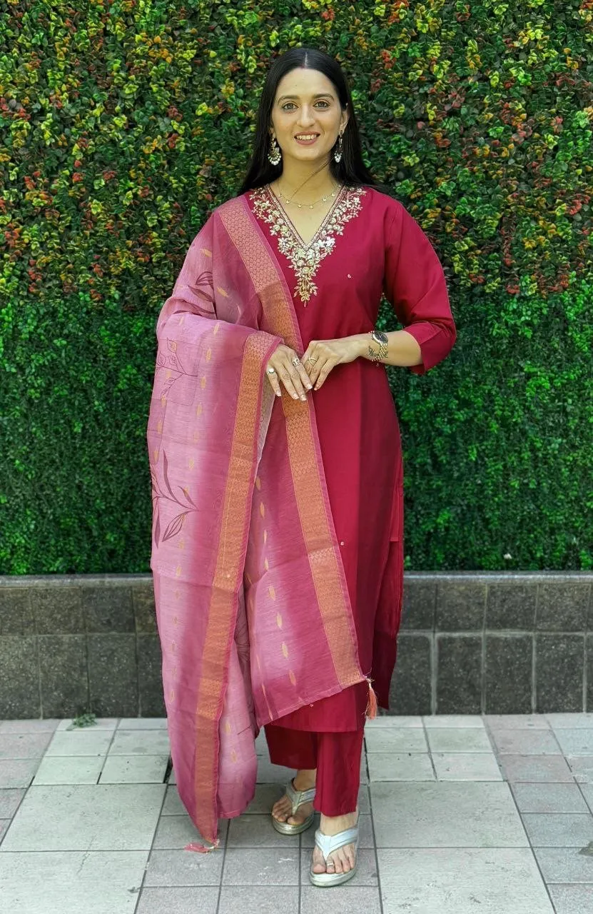 Kurti Set Roman Silk
