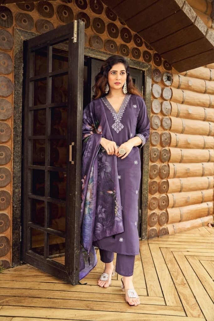 Kurti Pant Set Roman Silk