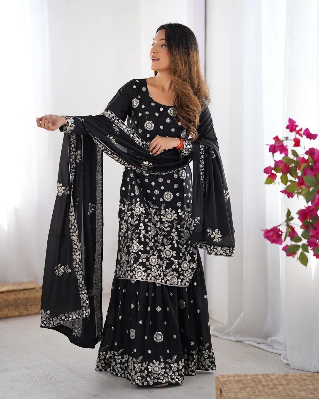 Kurti Plazo Set Star Georgette