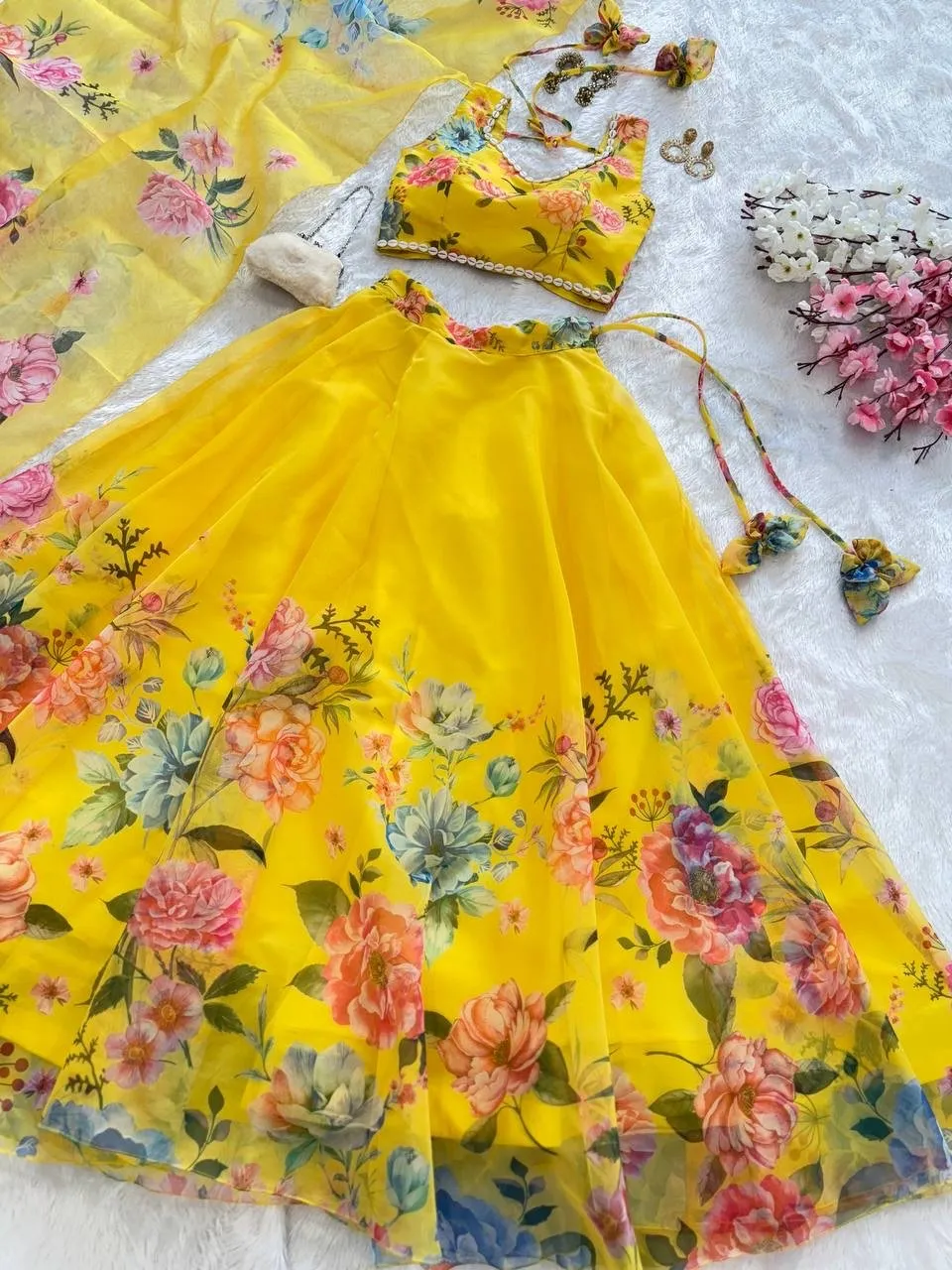 Lehenga Choli Pure Organza Silk