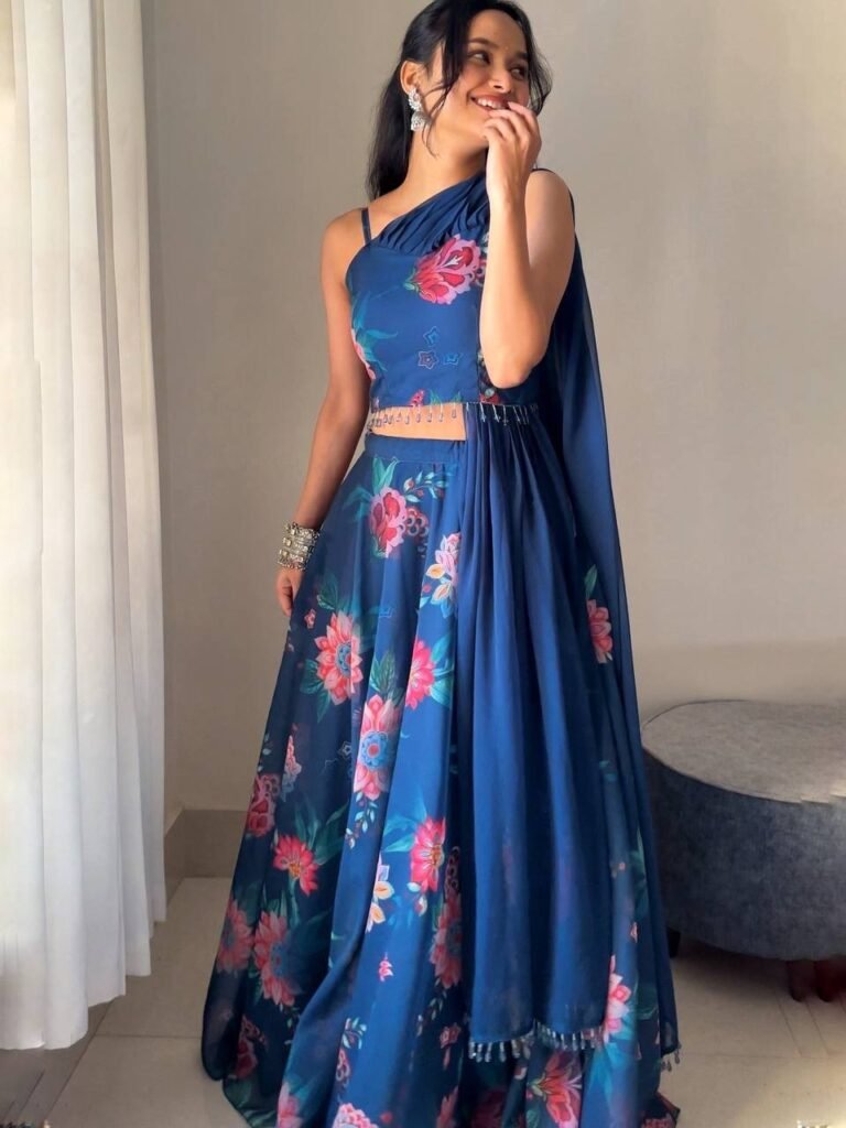 Lehenga Choli Georgette Floral Printed