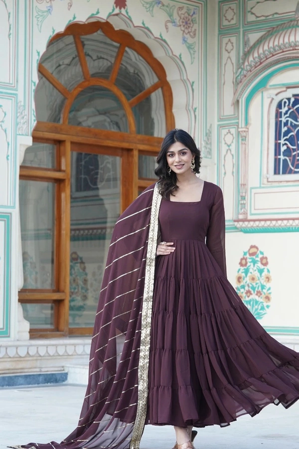 Anarkali Gown + Duppta Faux Georgette