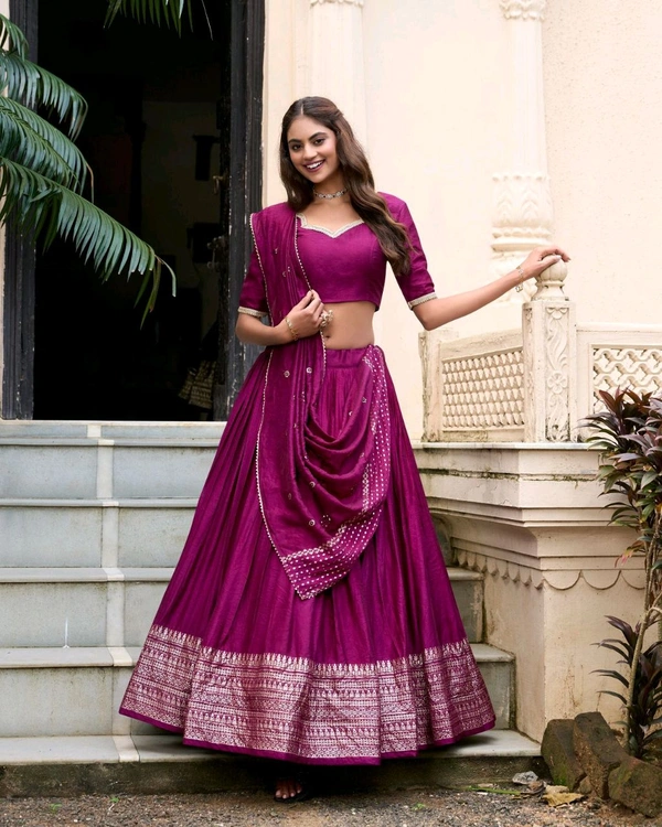 Lehenga Choli Pure Chanderi