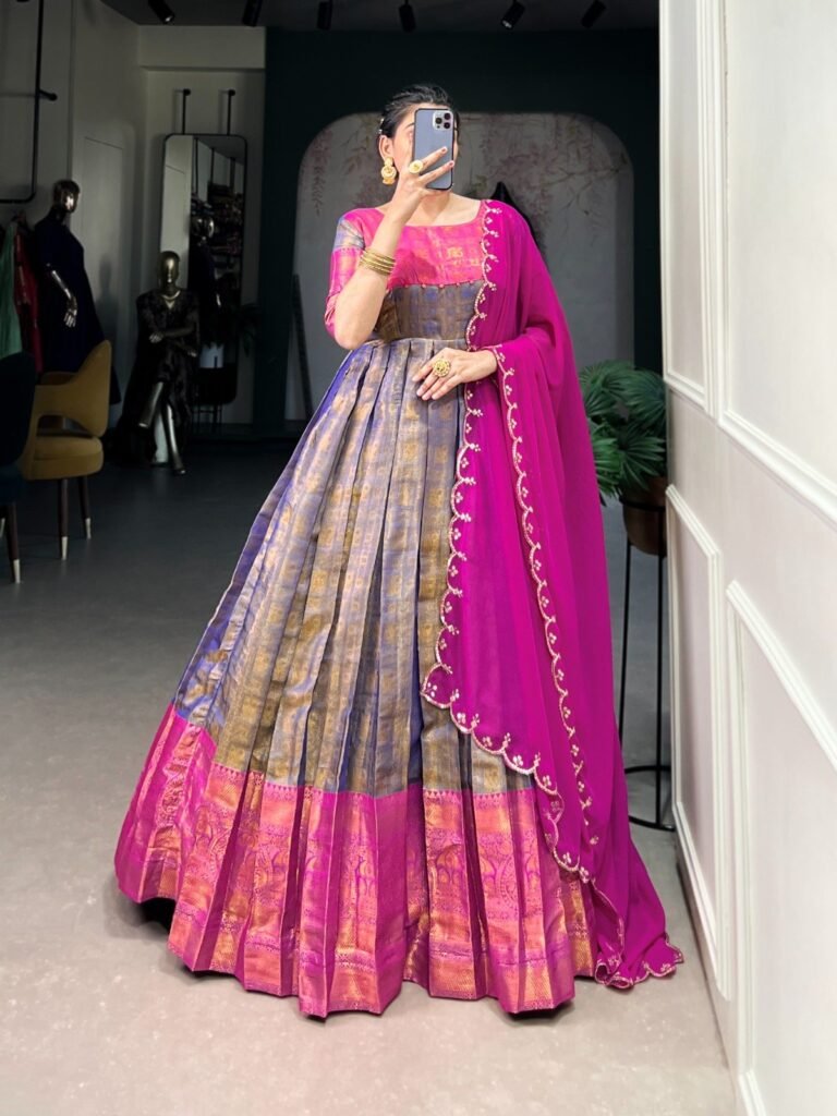 Anarkali Gown Kanjivaram