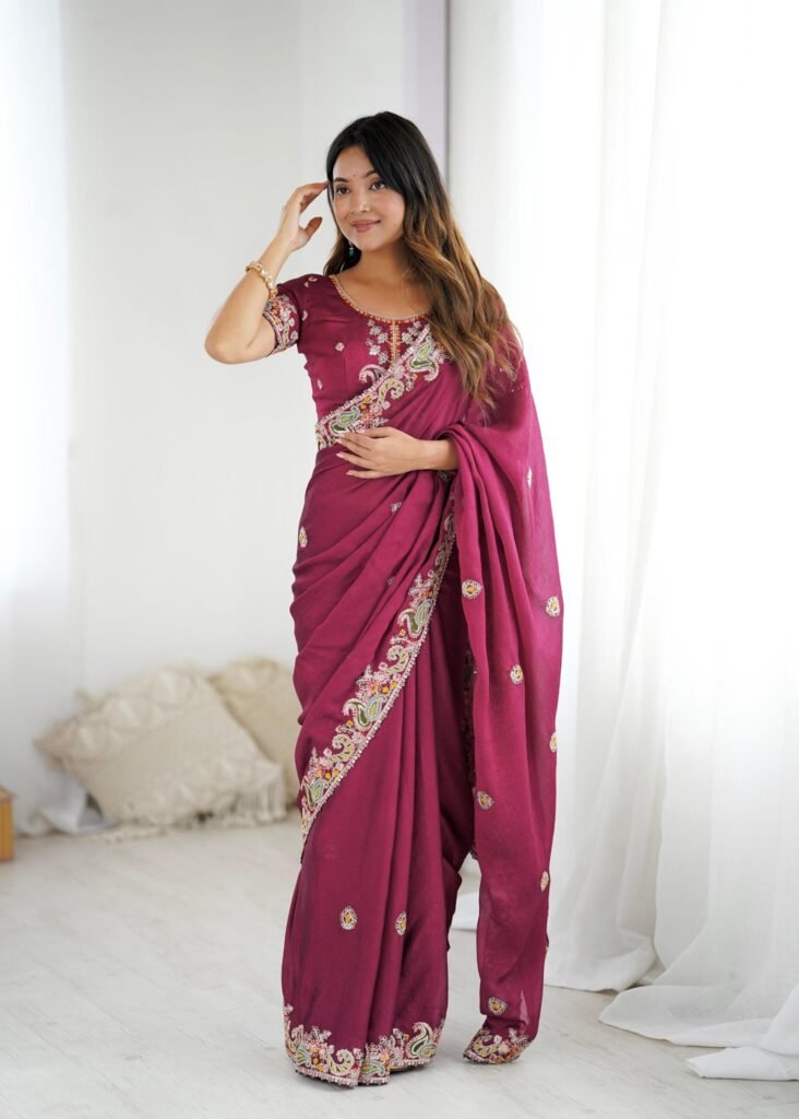 Saree Crush With Heavy Embroidery
