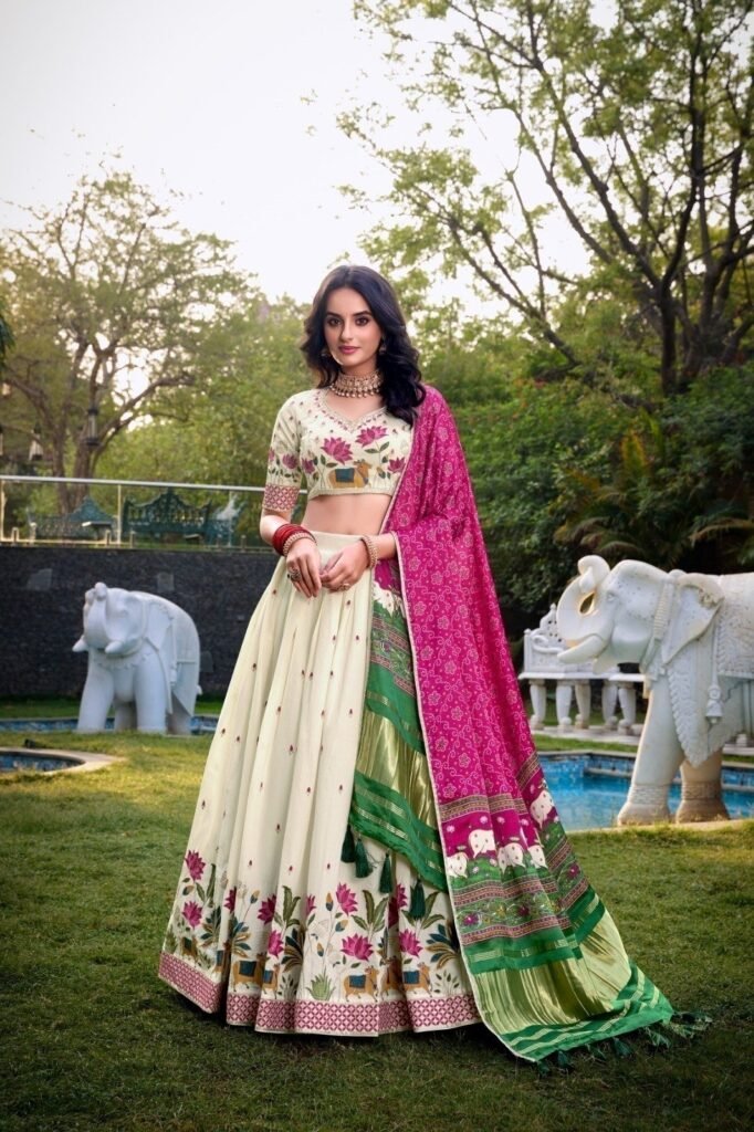 Lehenga Choli Khadi Cotton