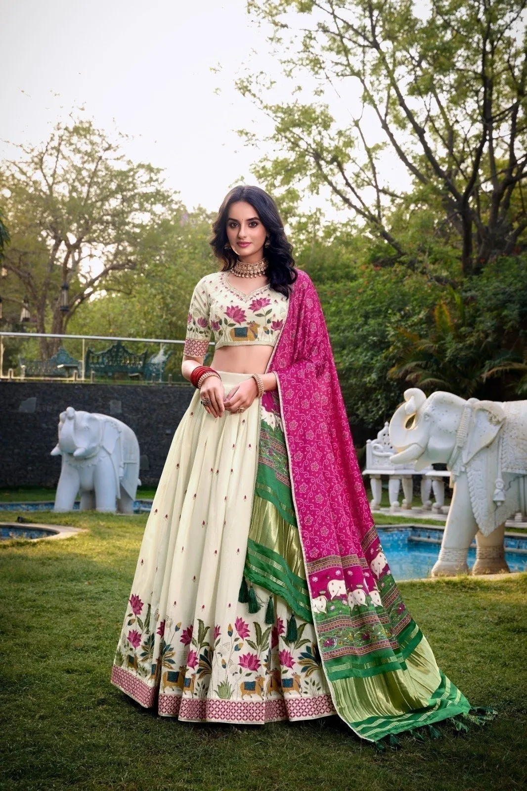 Lehenga Choli Khadi Cotton