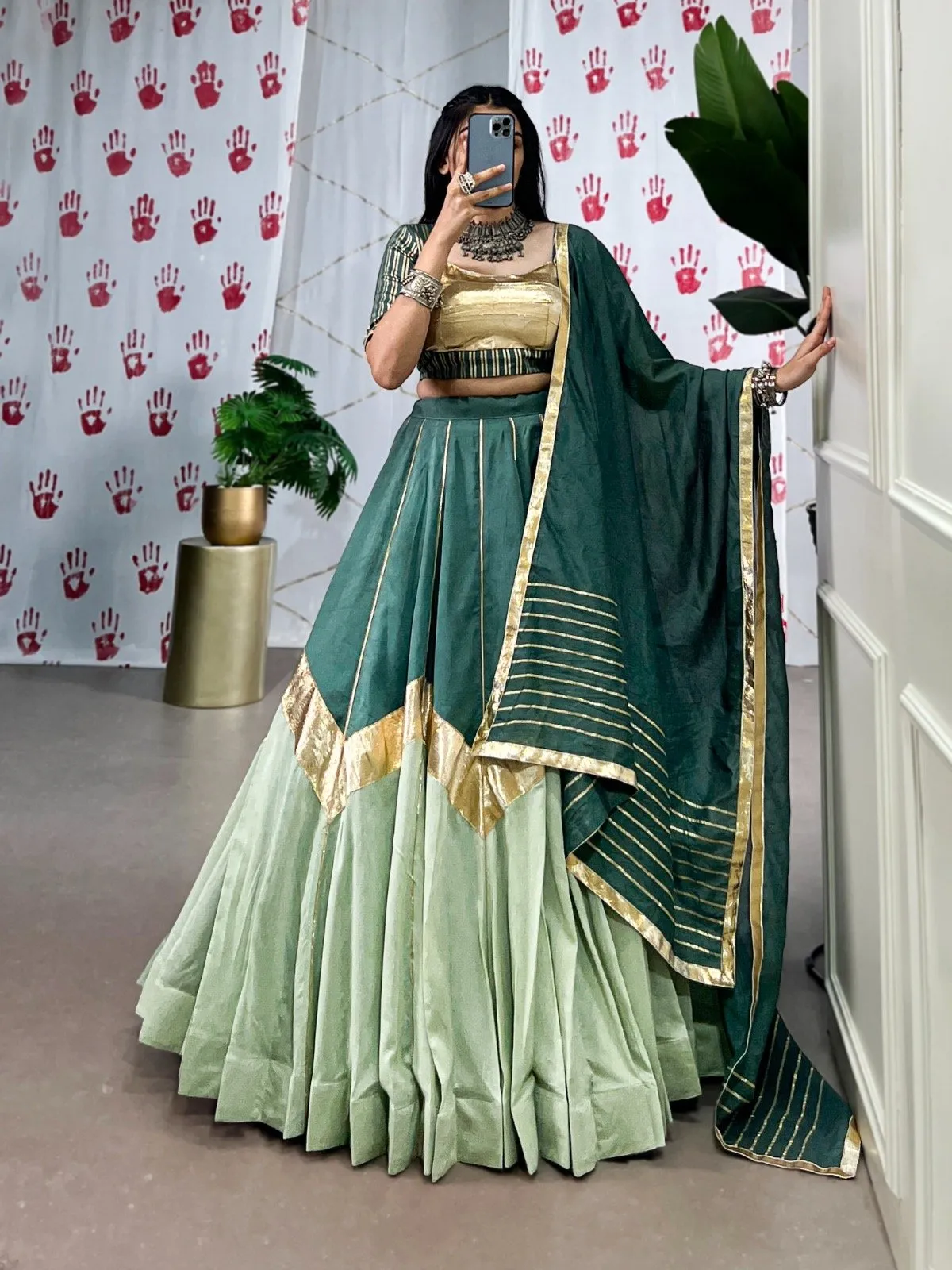 Navratri Lehenga Choli Pure Chanderi