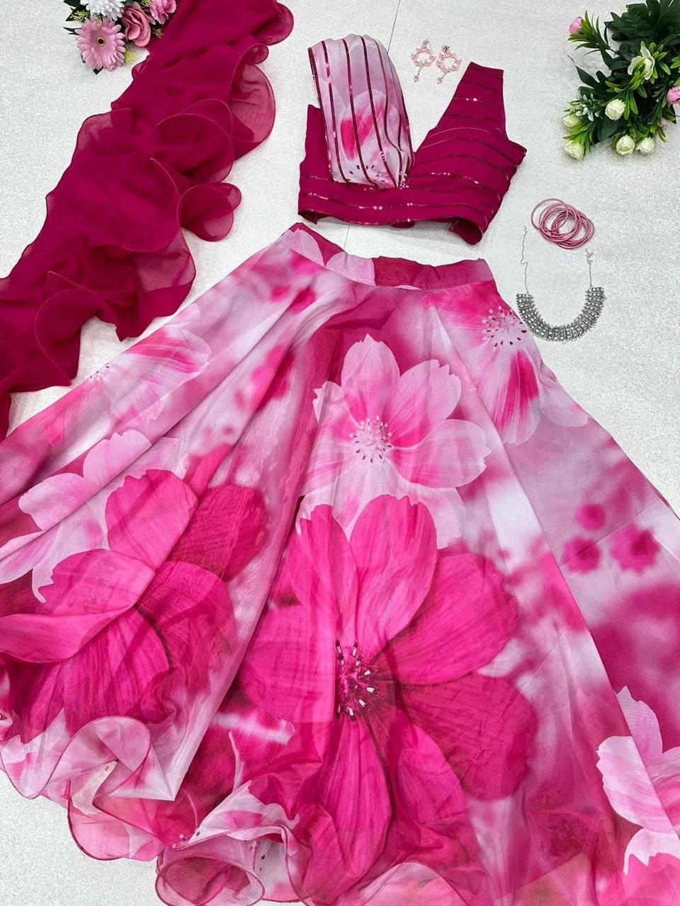 Lehenga Choli Organza