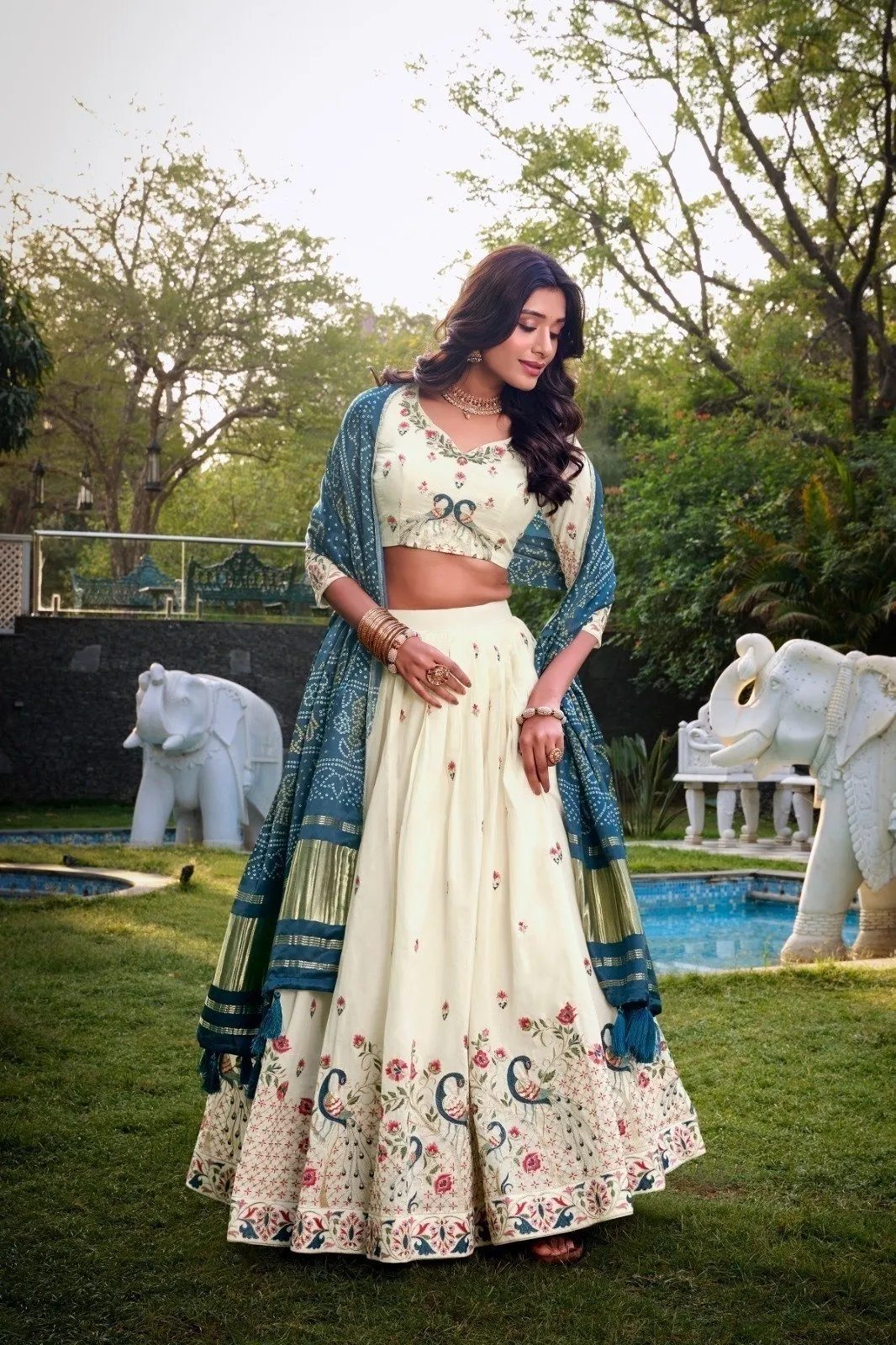 Lehenga Choli Khadi Cotton