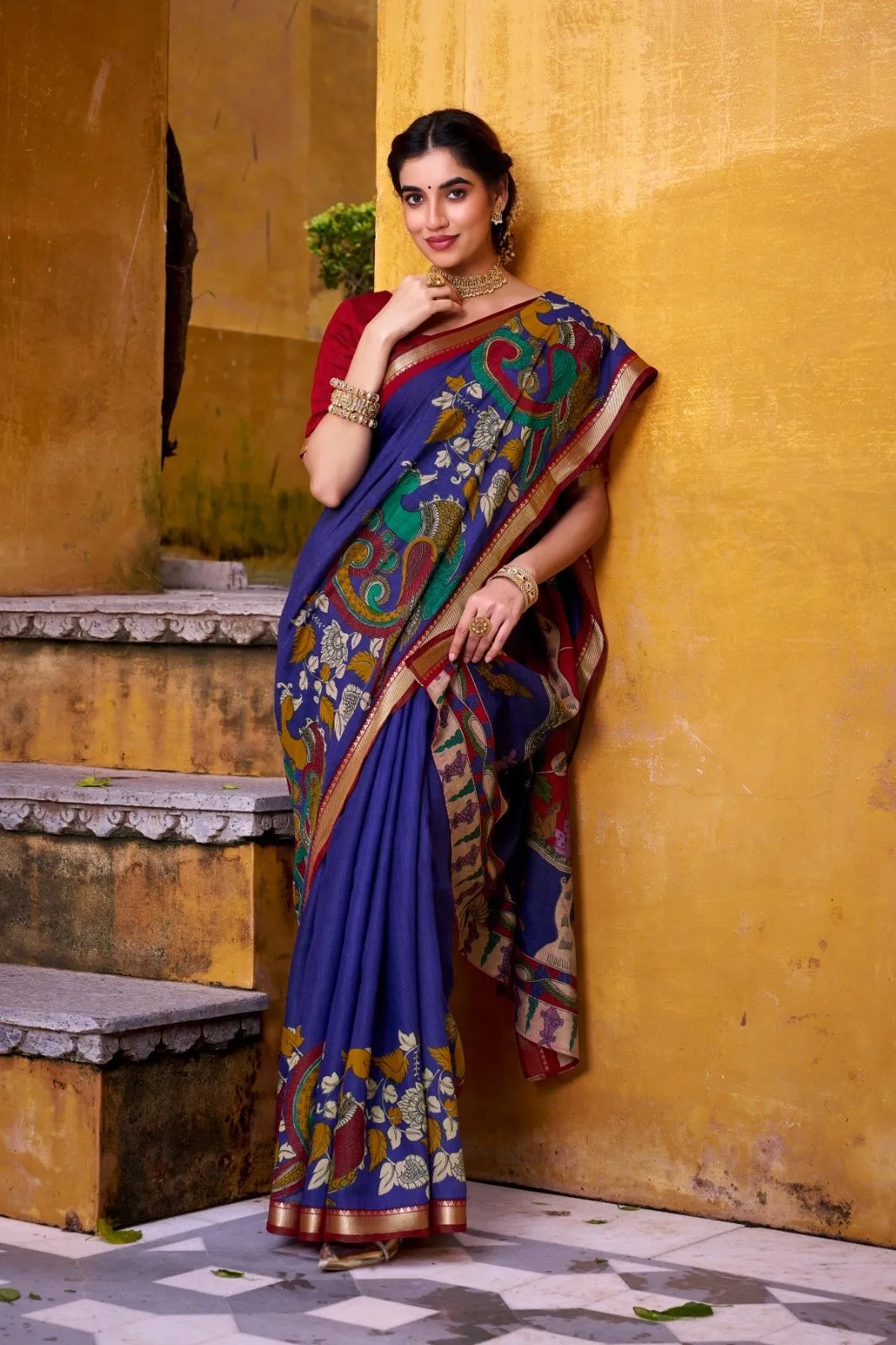 Saree Polyster Viscose Chanderi