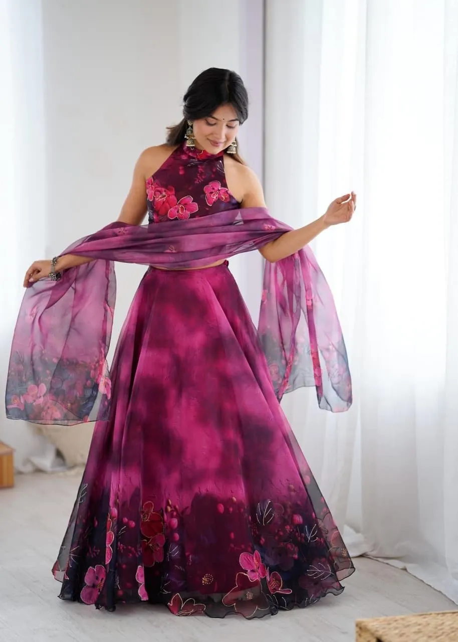 Organza Lehenga Choli