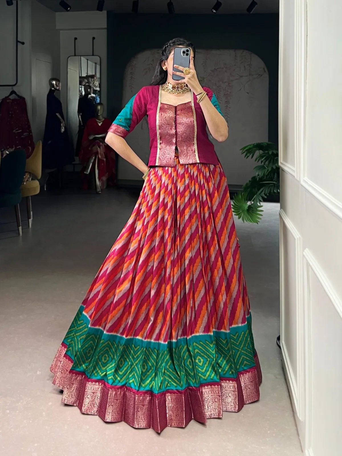 Coord Set Lahenga Tassar Silk