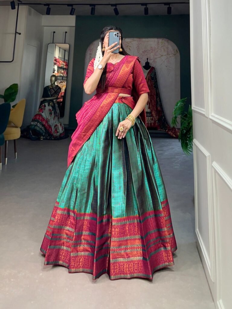 Lahenga Choli Set Jacquard Silk
