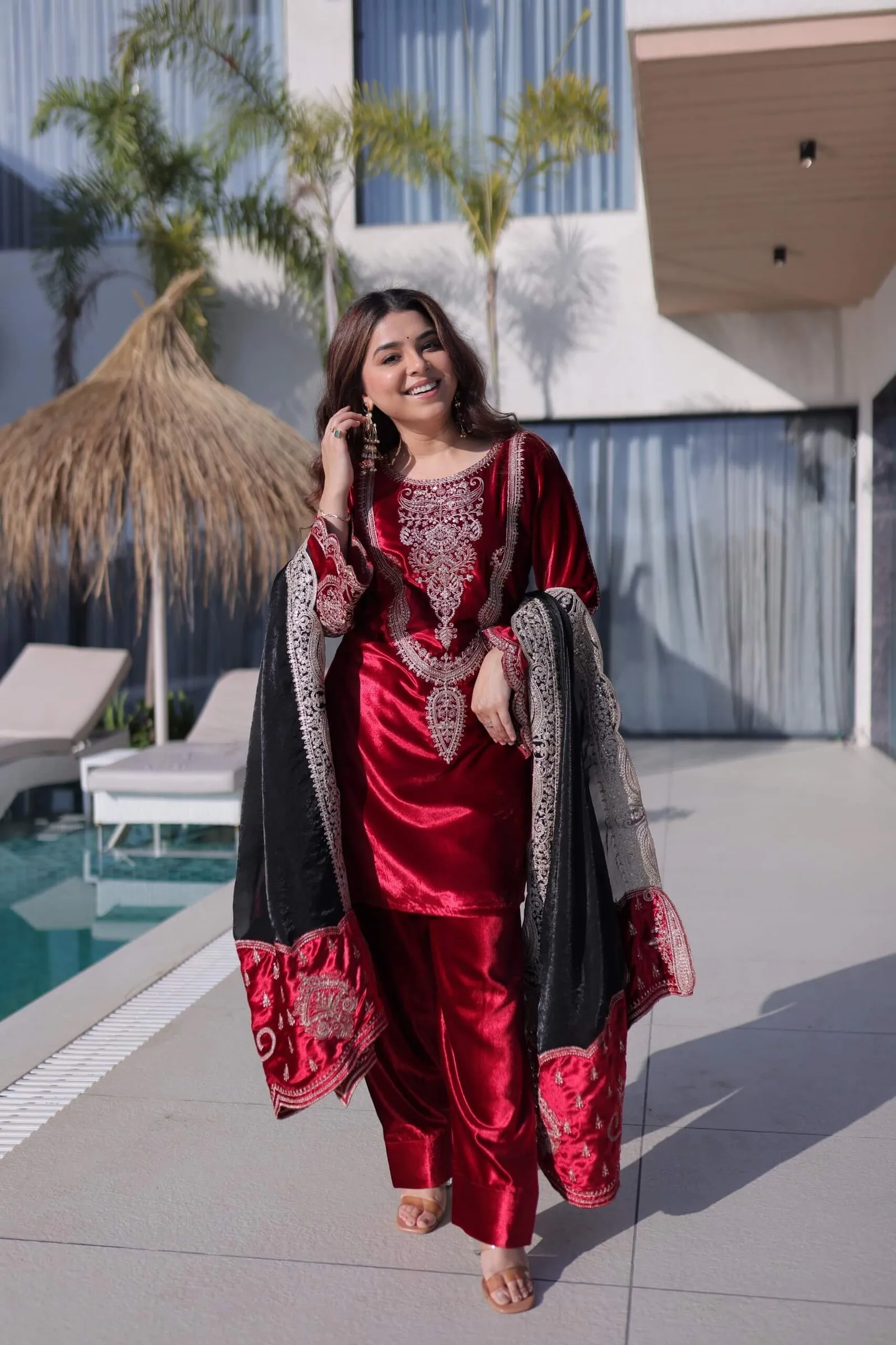 Top Pant Set Velvet