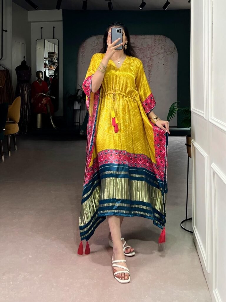 Kaftan Pure Gaji Silk Fabric