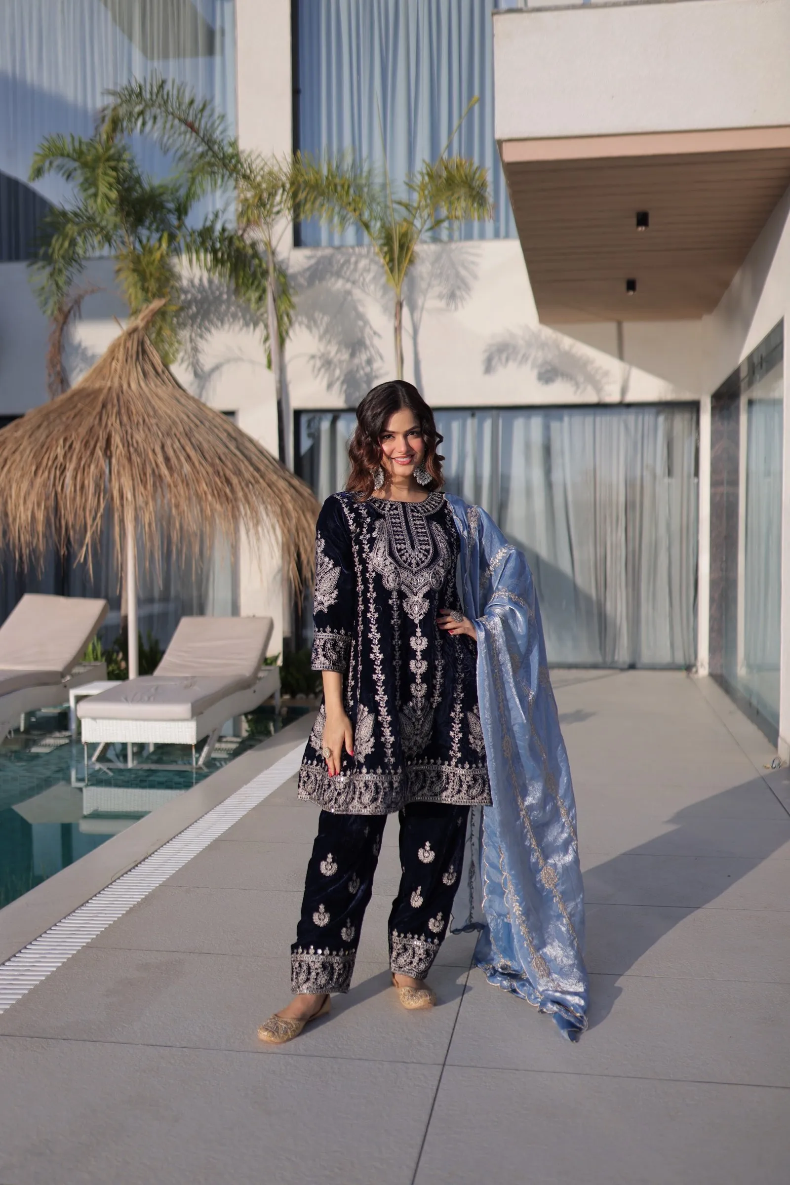Top Pant Set Velvet