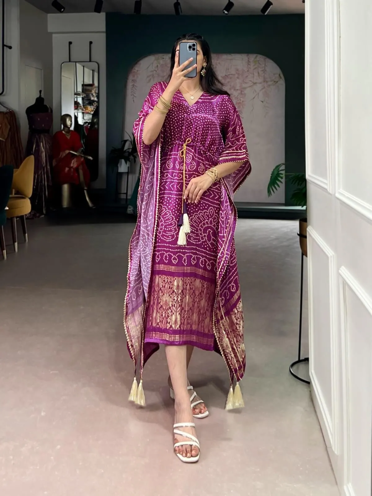 Kaftan Pure Gaji Silk Fabric