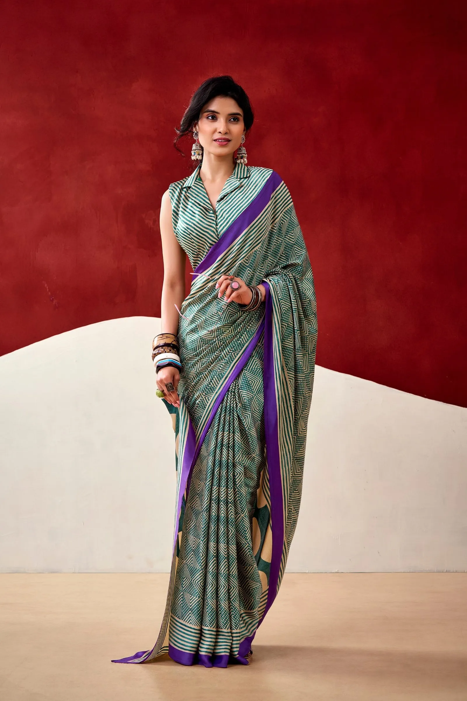Saree Dull Satin Fabric