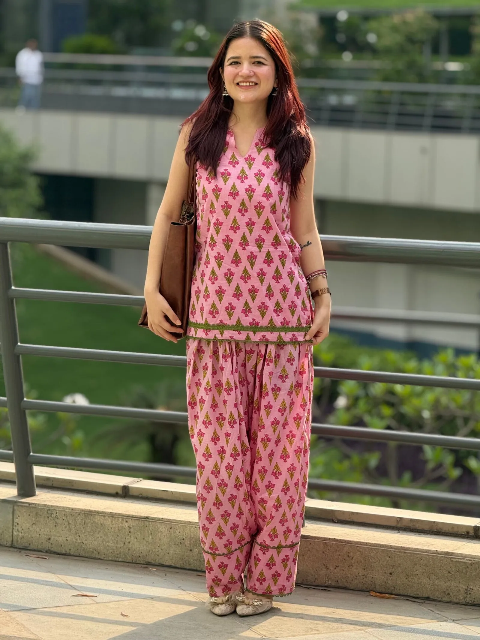 PINK TULIP FARSHI SALWAR SET