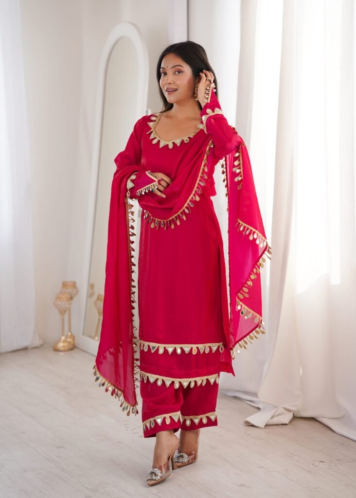 Kurti Pant Set Fendy Silk