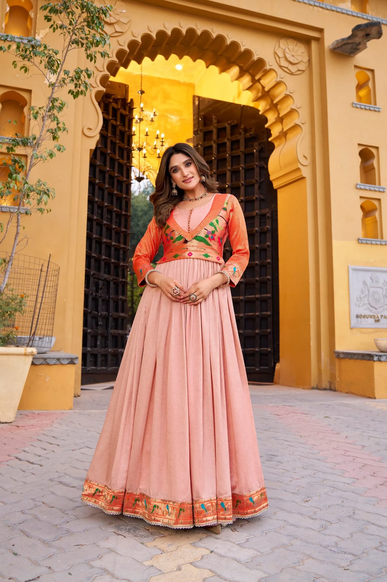 Gown Vichitra Silk