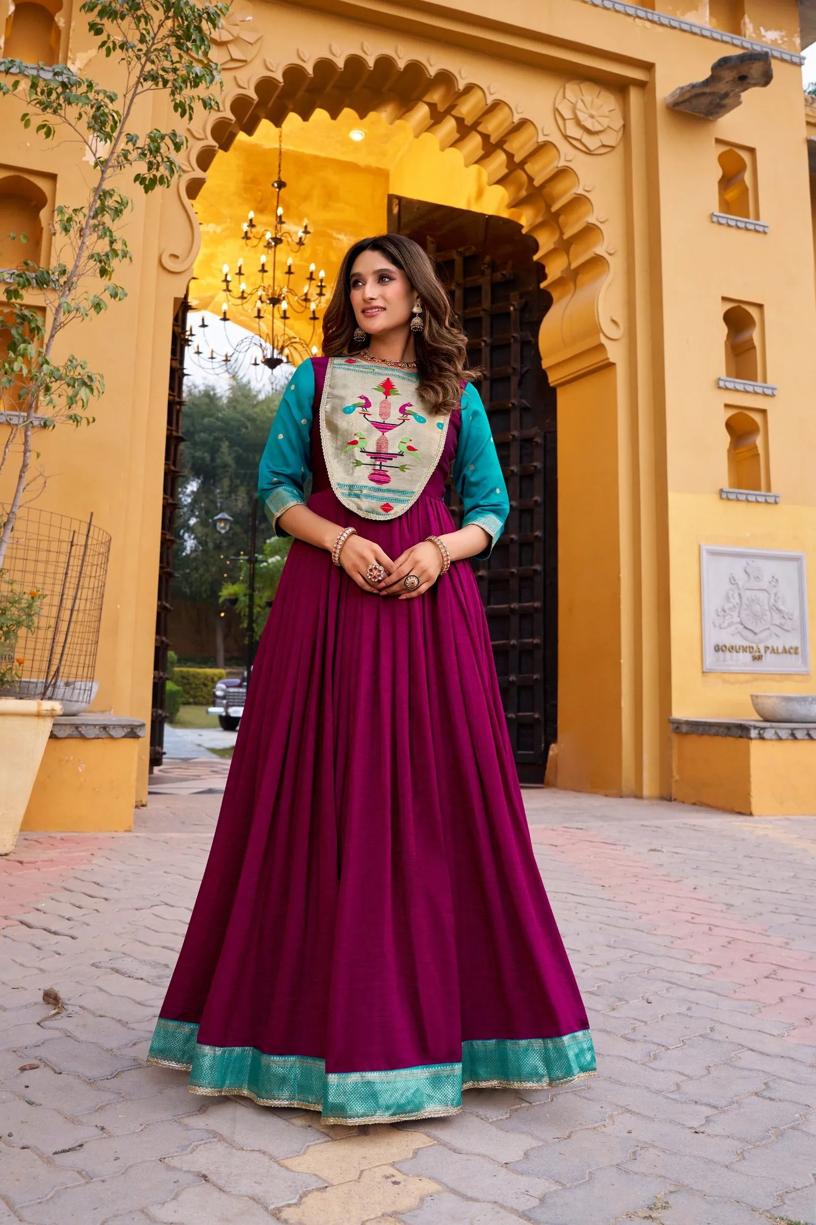 Gown Vichitra Silk