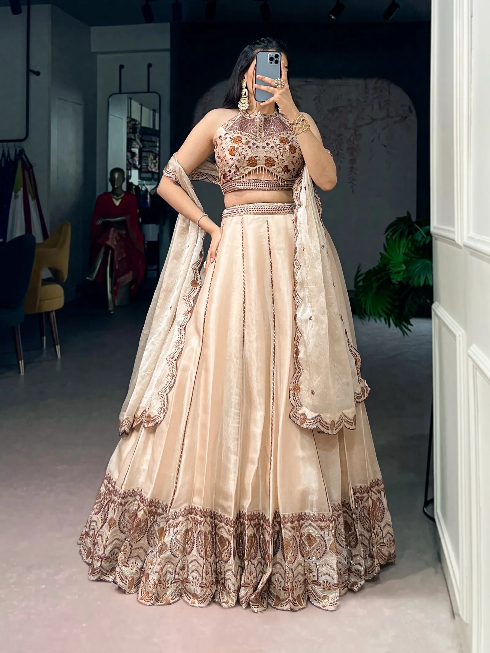 Lehenga Choli Set Spider Crush