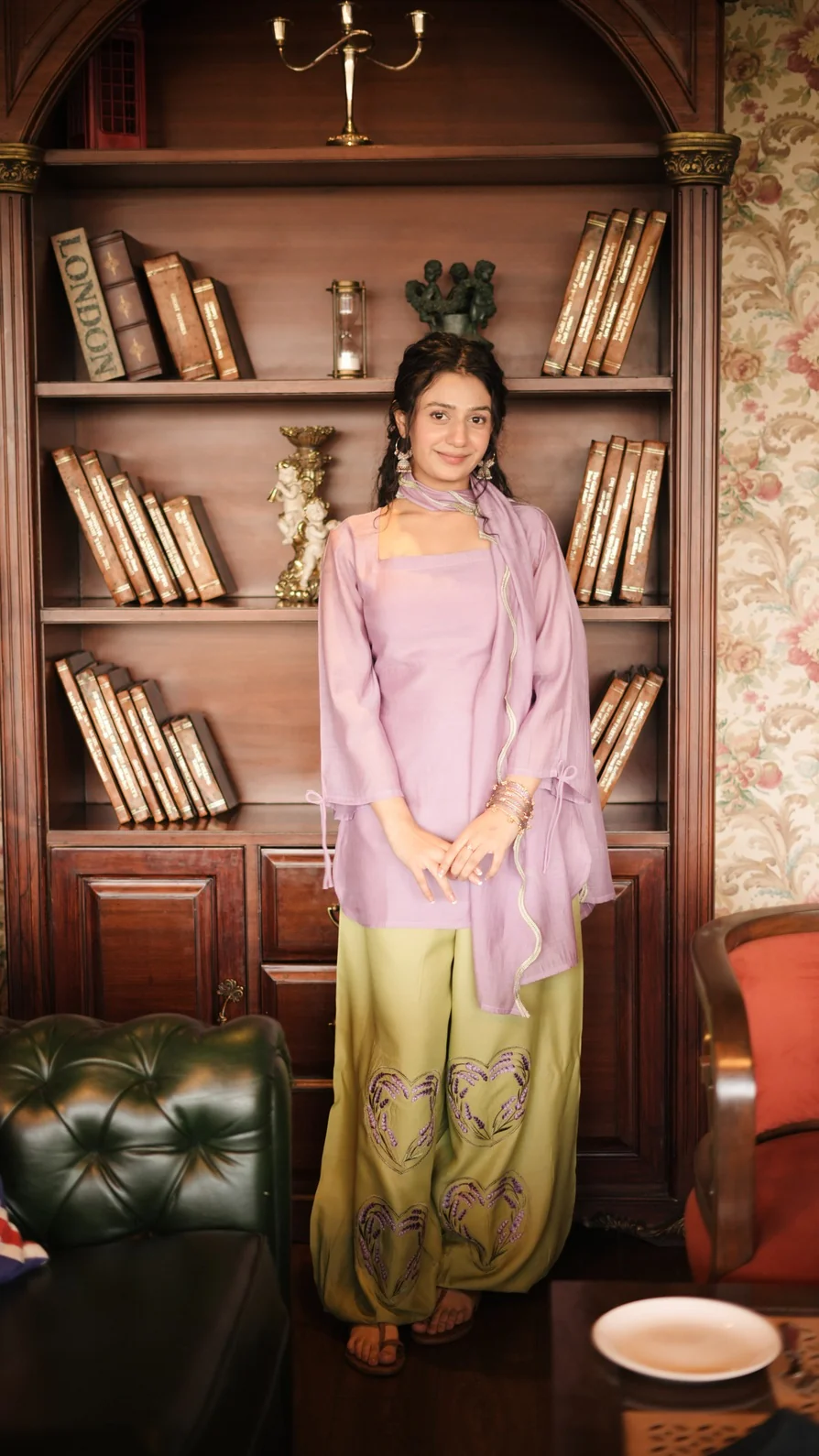Top With Balloon Pant 3 pcs Set