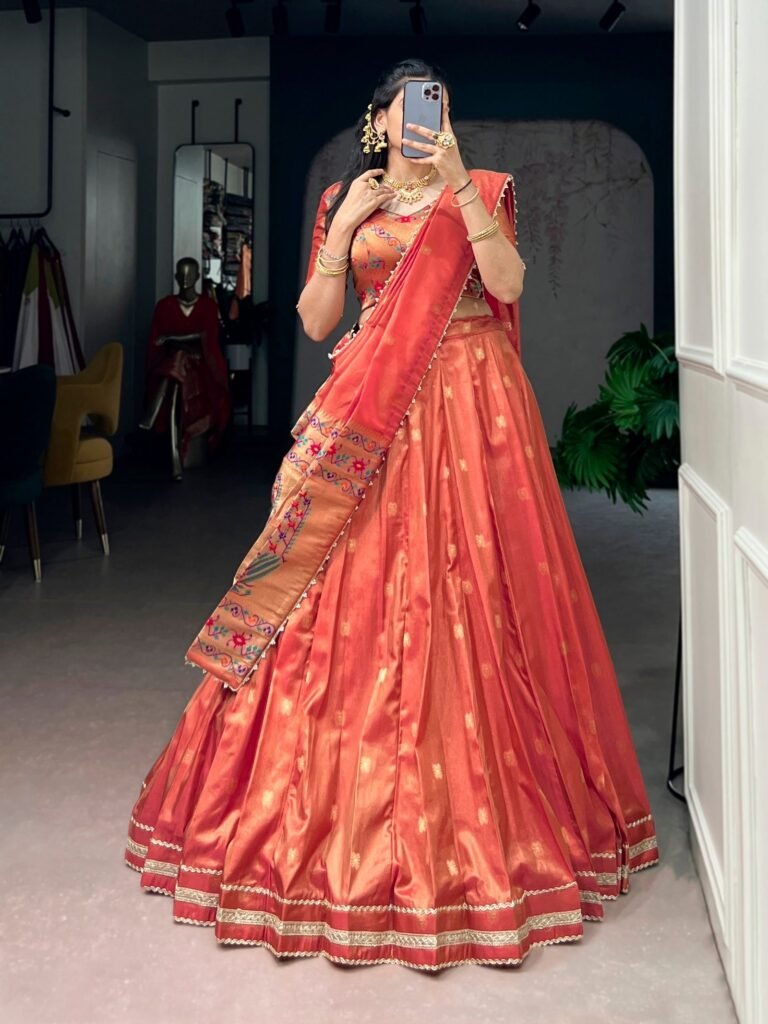 Lehenga Choli Set Paithani Style