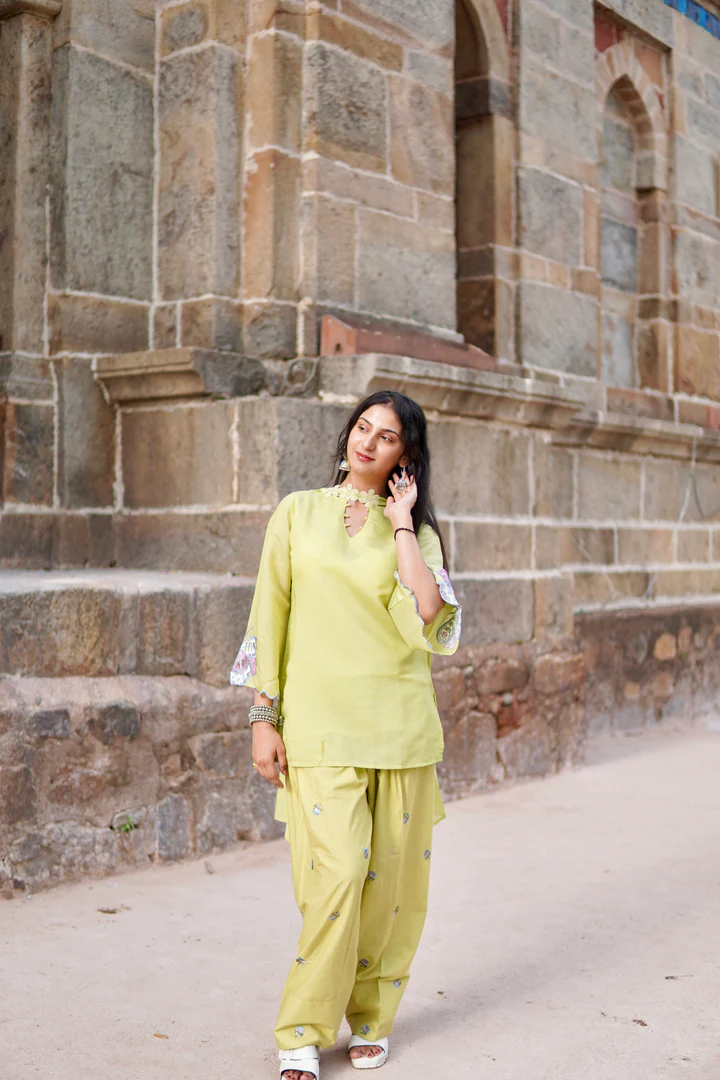 Pista Green Farshi Salwar Set