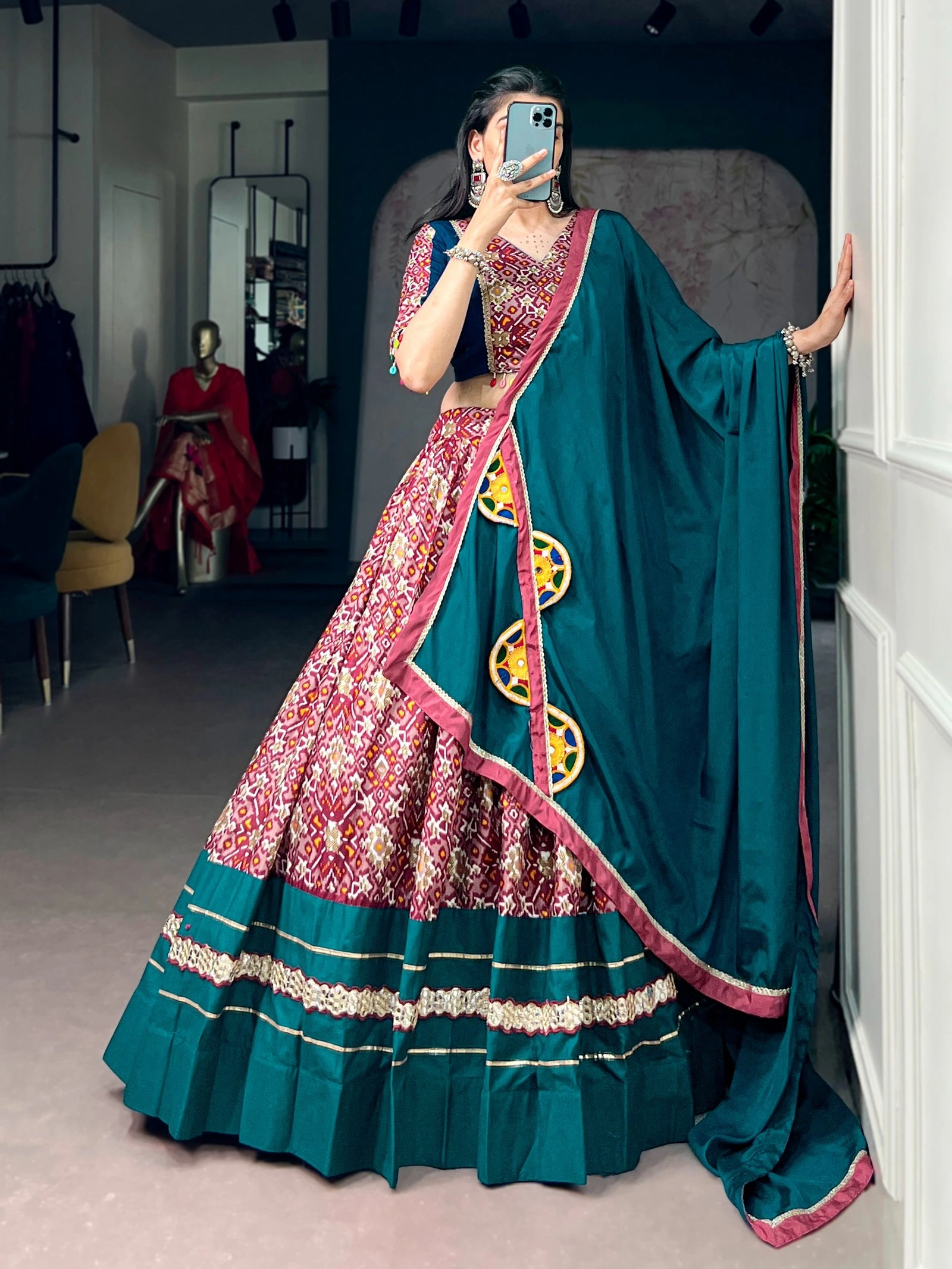Navratri Lehenga Choli Tasar Silk