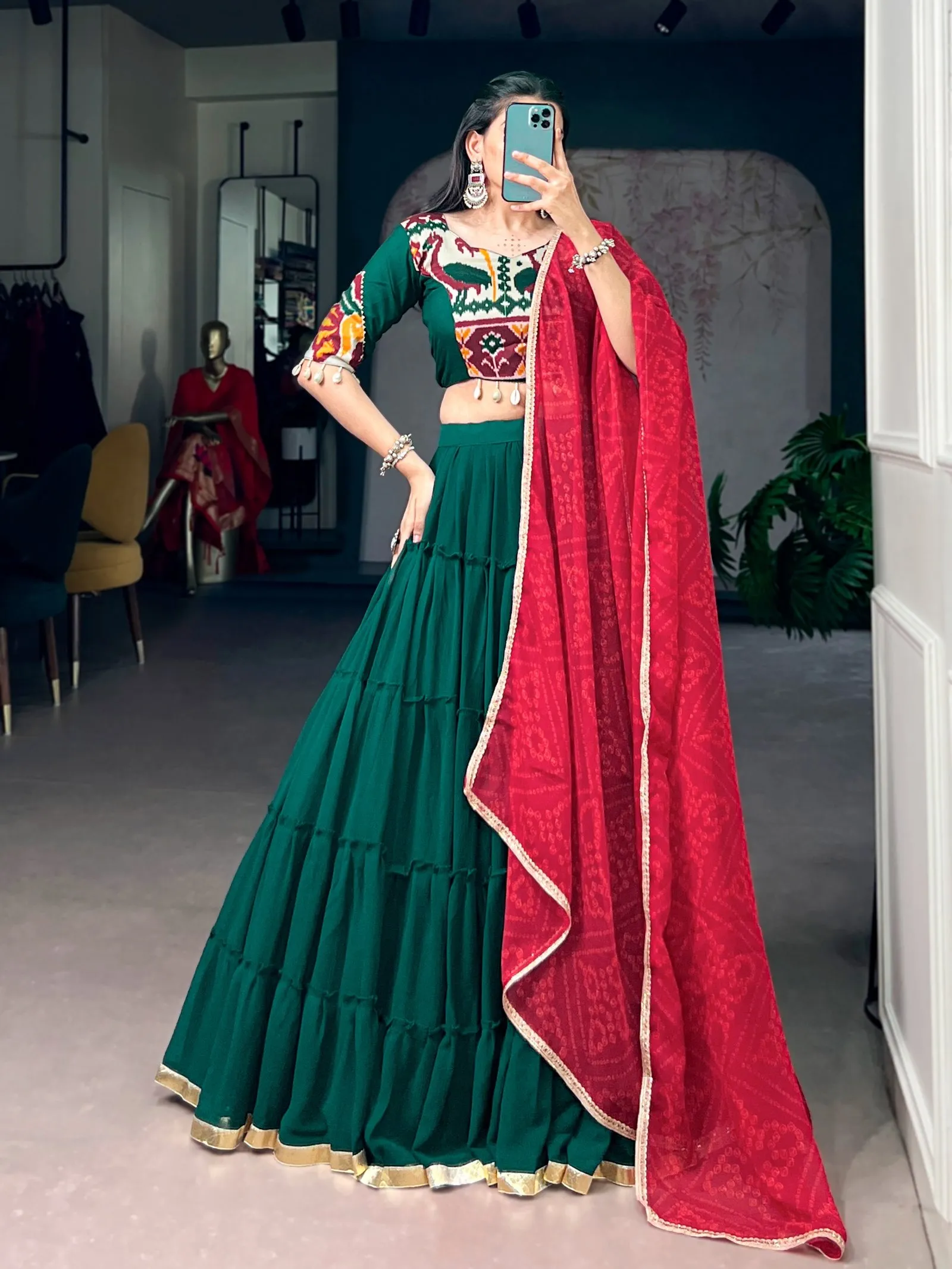 Navratri Collection Marble Fabric