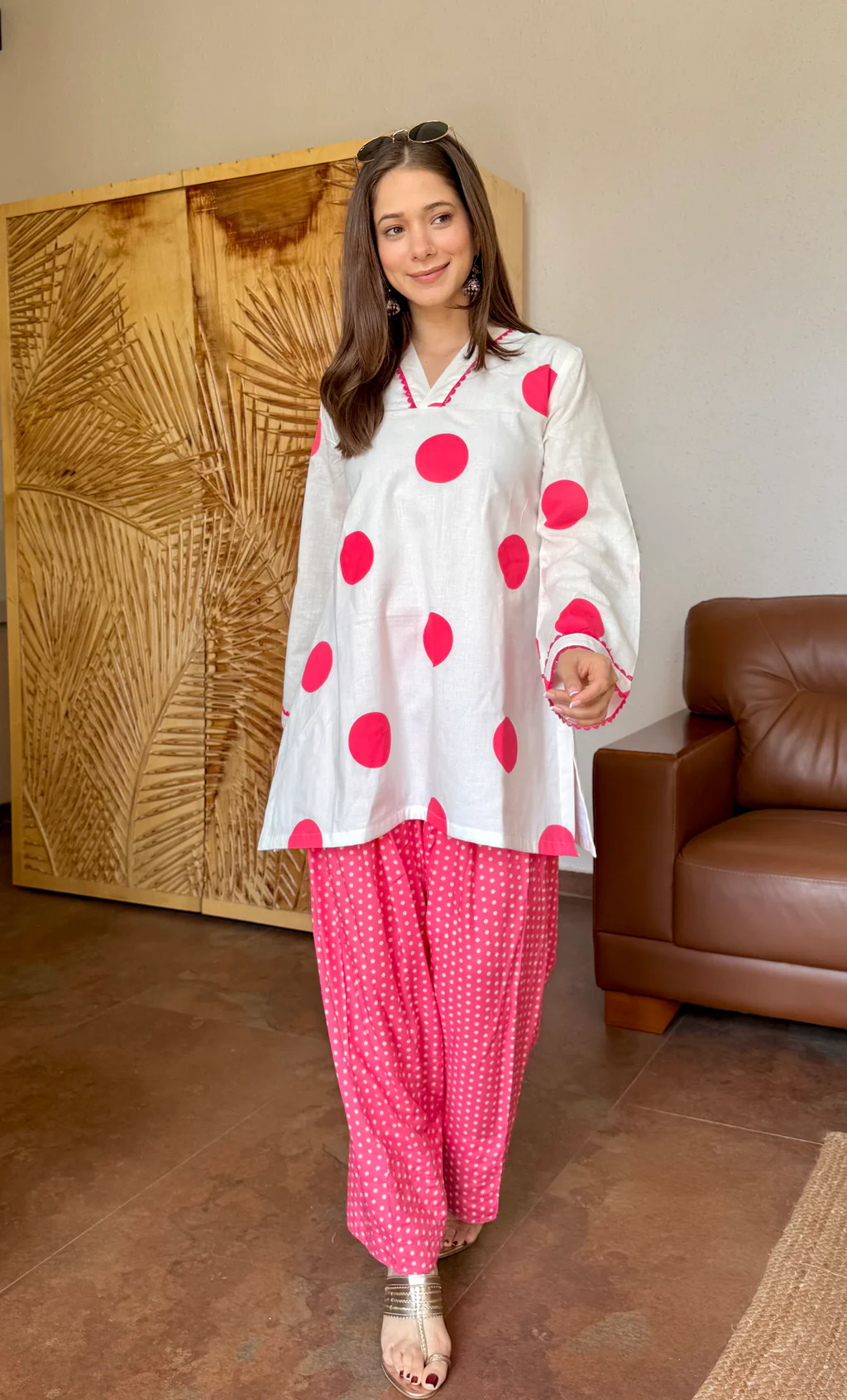 Polka Dot Farshi Salwar Set