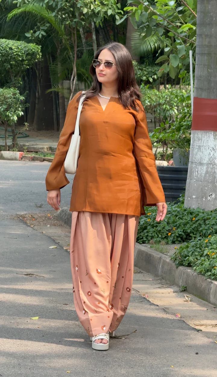 Rust Bloom Farshi Salwar